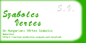 szabolcs vertes business card